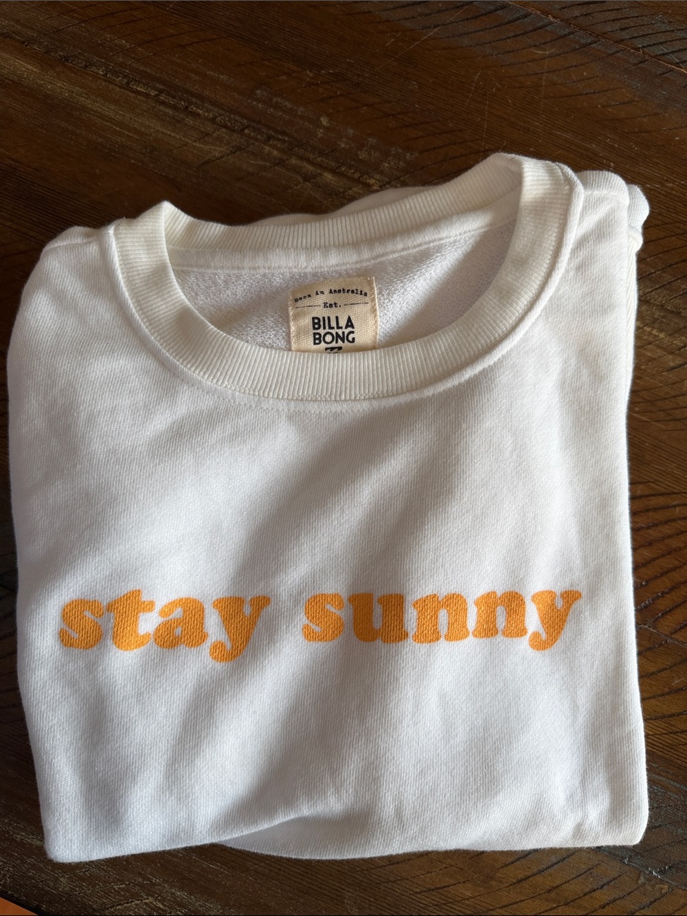 Women’s Billabong Stay Sunny Sweatshirt Top New Large NWT